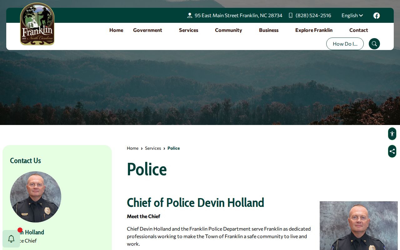 Franklin court records police citation context