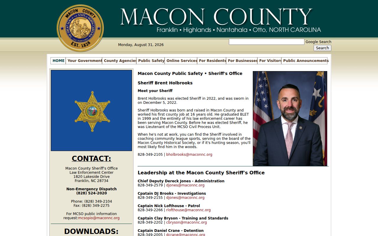 Macon County court docket courthouse security context