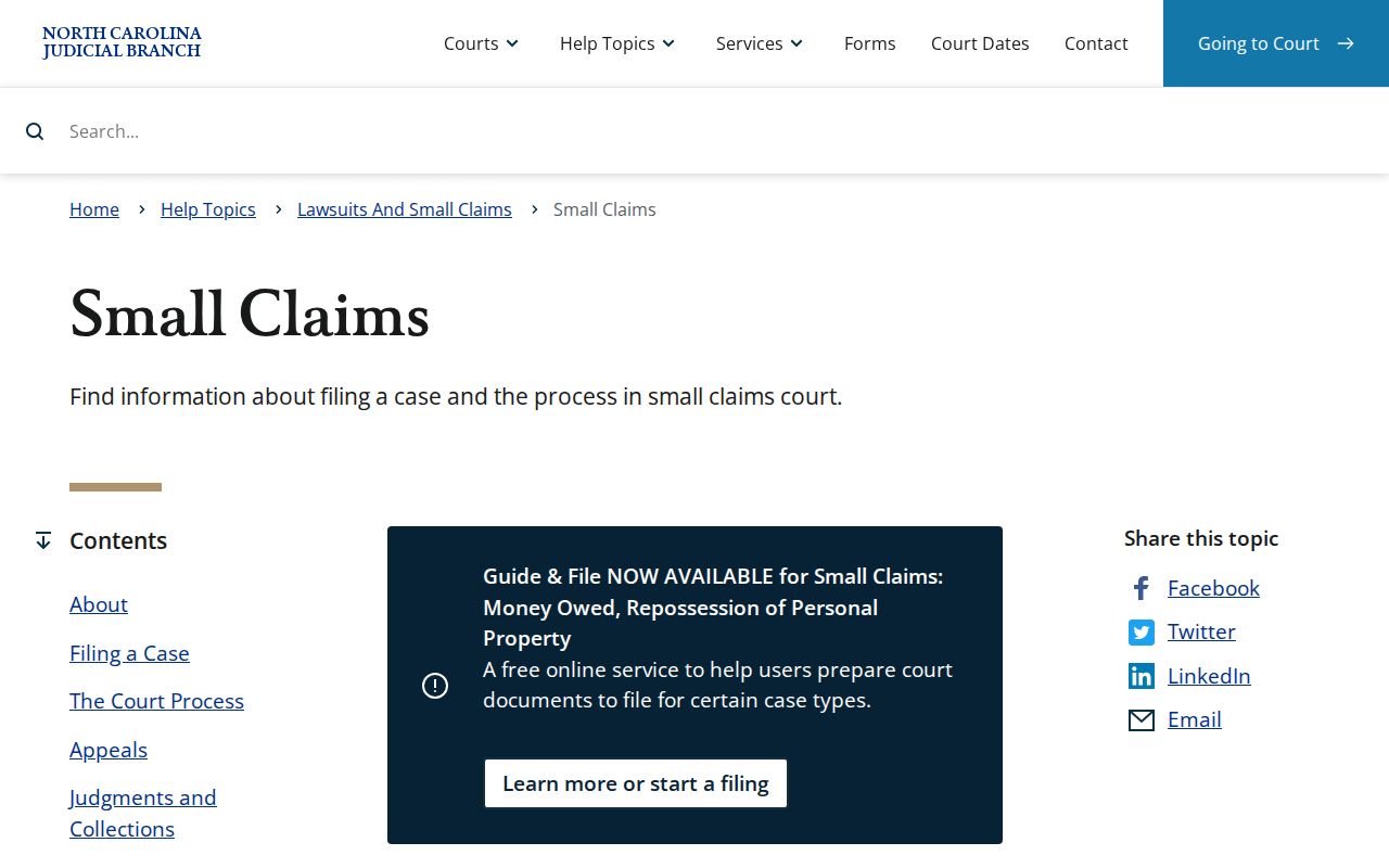 Macon County civil court docket small claims guidance