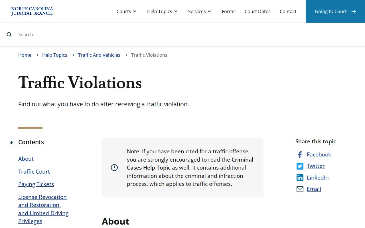 Macon County traffic court records North Carolina traffic violations guidance