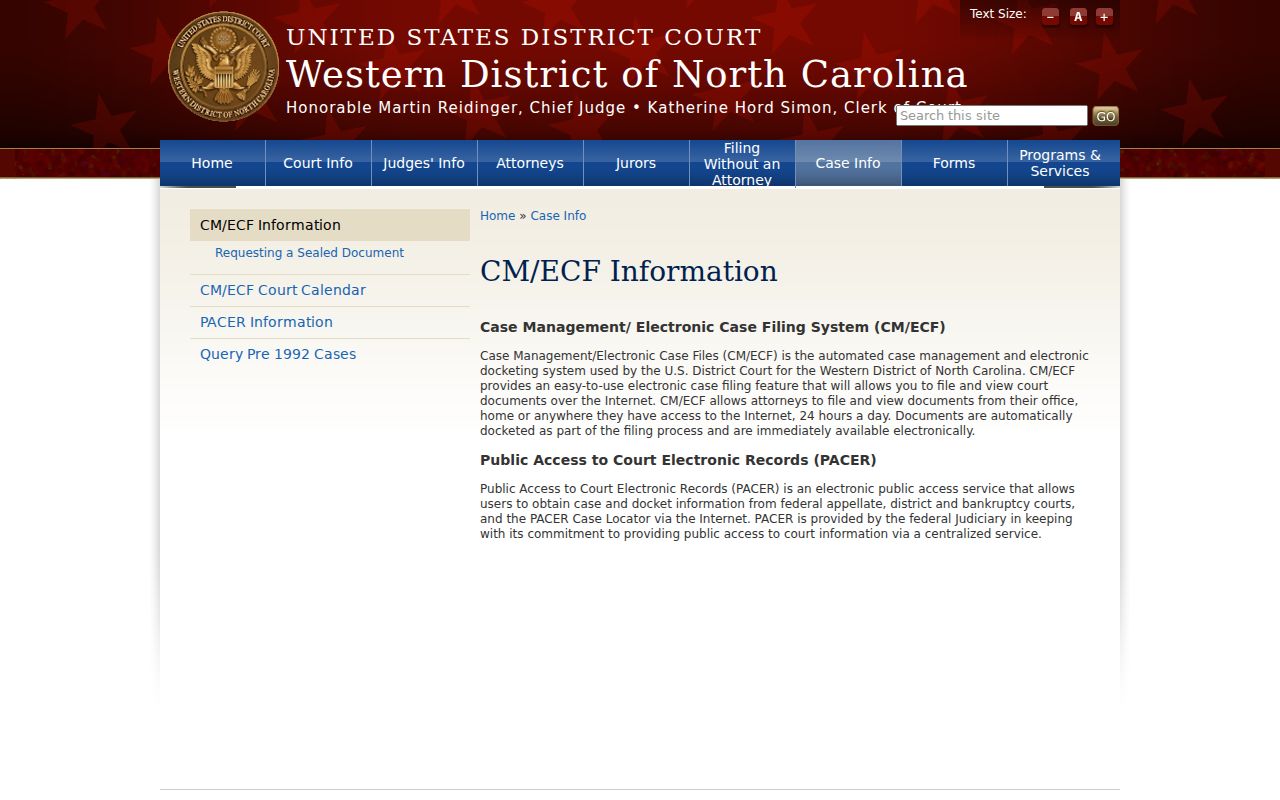 Macon County court docket federal CM ECF distinction